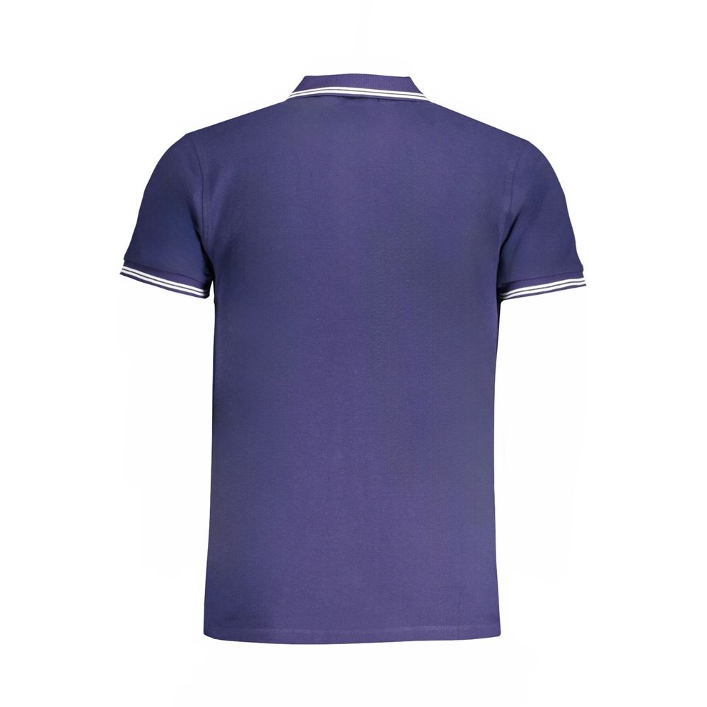 Cavalli Class Blue Cotton Polo Shirt-Cavalli Class-M-Urbanheer