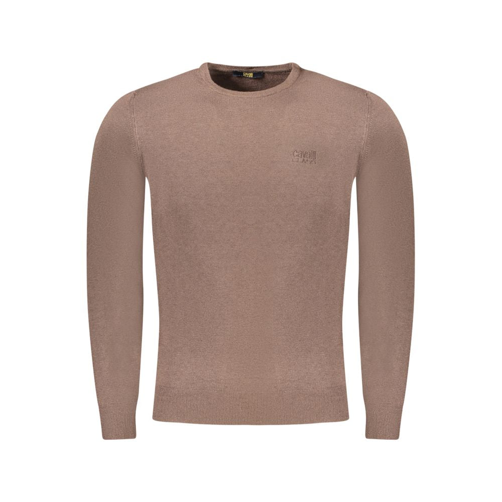 Cavalli Class Brown Viscose Men Sweater-Cavalli Class-M-Urbanheer