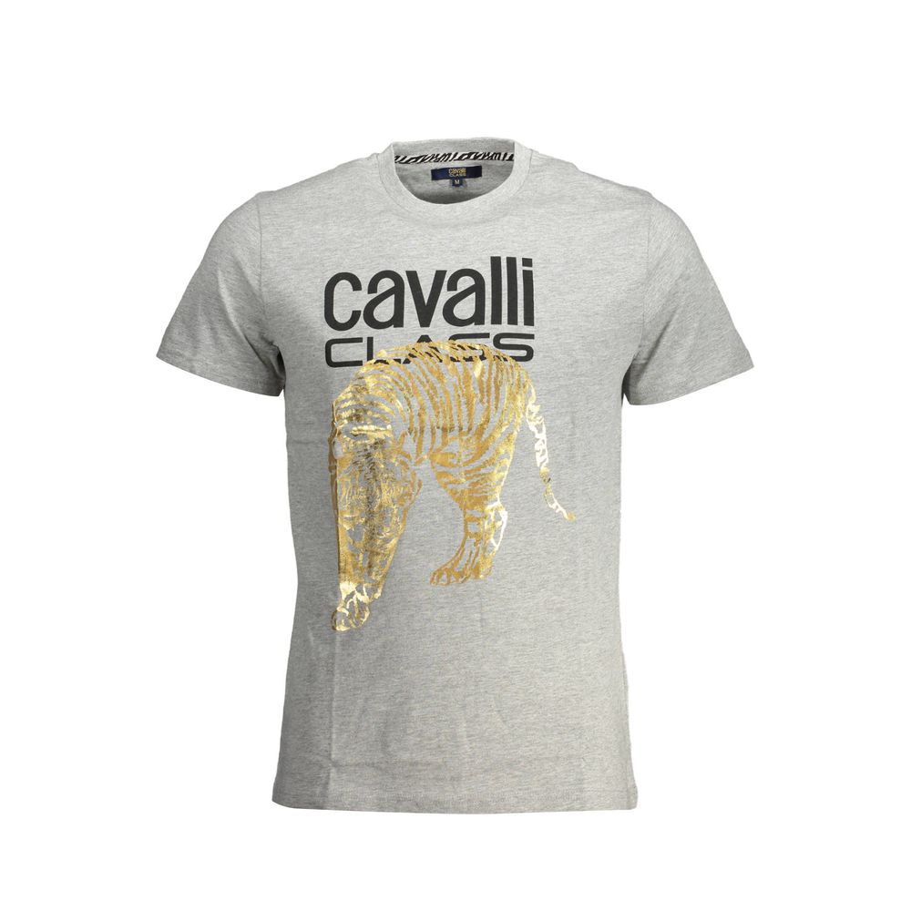 Cavalli Class Brown Cotton Men T-Shirt-Cavalli Class-L-Urbanheer