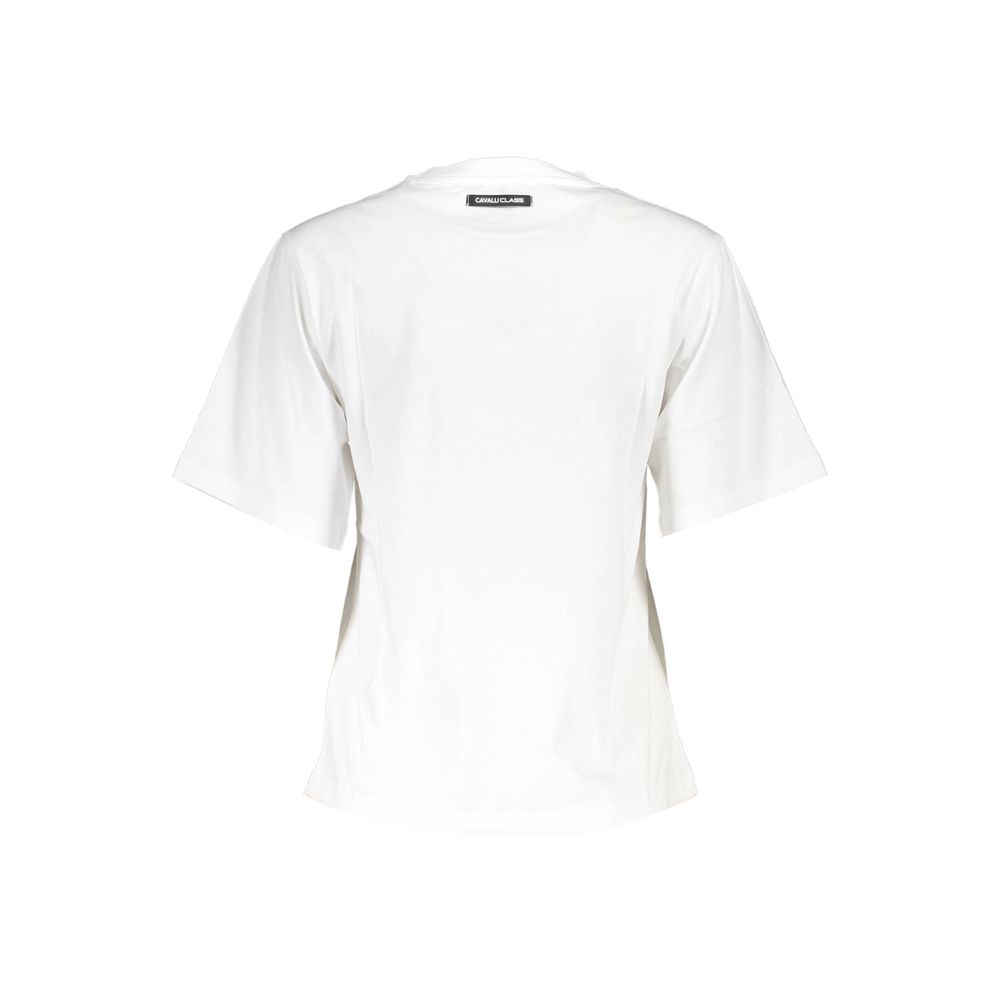 Cavalli Class White Cotton Women T-Shirt-Cavalli Class-XS-Urbanheer