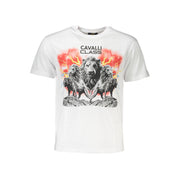 Cavalli Class White Cotton Men T-Shirt-Cavalli Class-L-Urbanheer