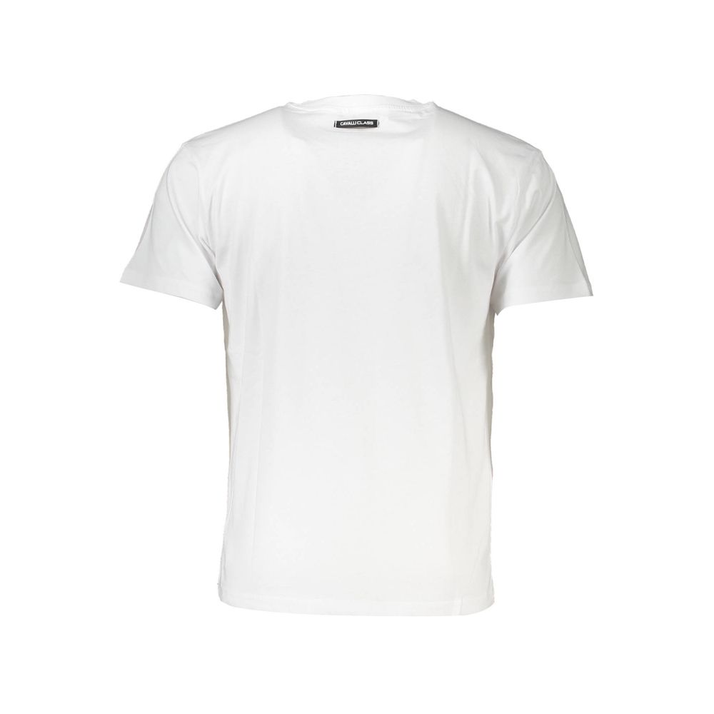 Cavalli Class White Cotton Men T-Shirt-Cavalli Class-L-Urbanheer