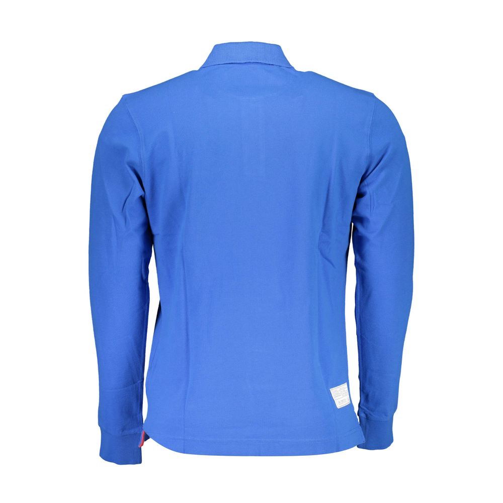 La Martina Elegant Long-Sleeved Polo in Chic Blue-La Martina-XL-Urbanheer