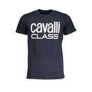 Cavalli Class Blue Cotton T-Shirt-Cavalli Class-XL-Urbanheer