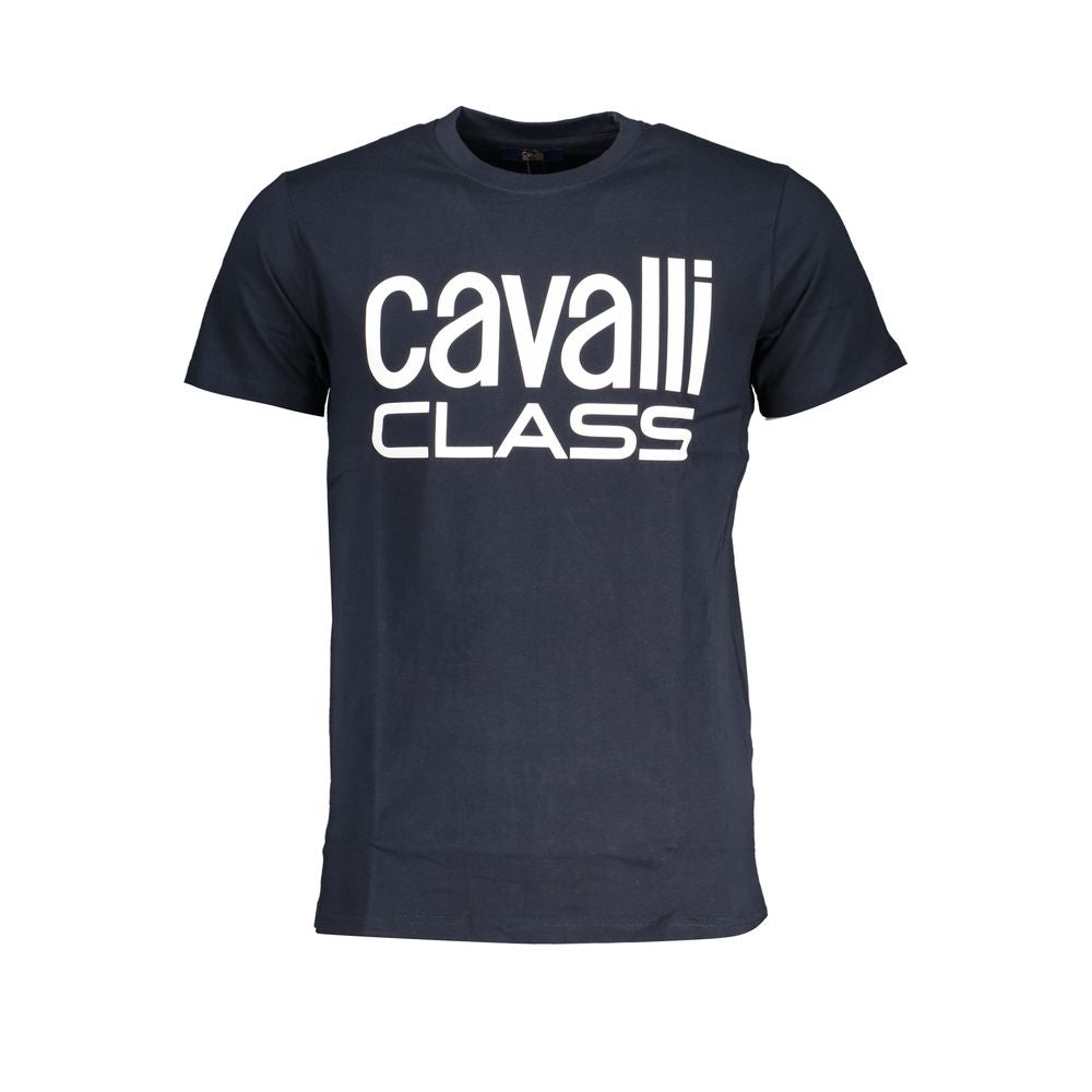 Cavalli Class Blue Cotton T-Shirt-Cavalli Class-XL-Urbanheer
