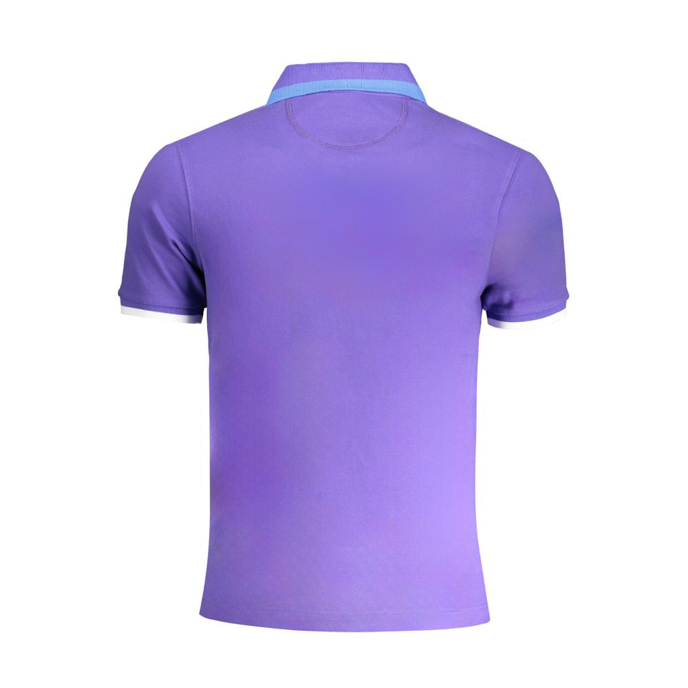 La Martina Purple Cotton Polo Shirt-La Martina-XXL-Urbanheer