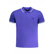 Cavalli Class Blue Cotton Polo Shirt-Cavalli Class-M-Urbanheer