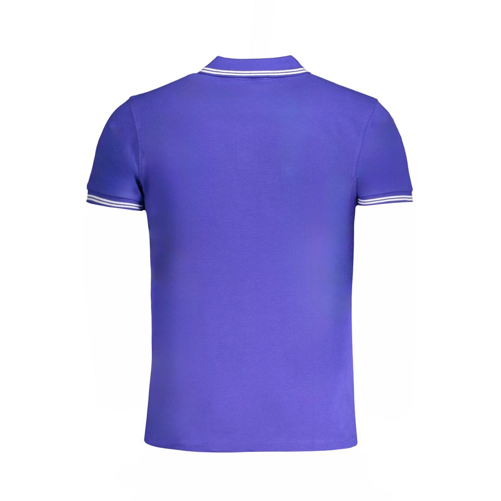 Cavalli Class Blue Cotton Polo Shirt-Cavalli Class-M-Urbanheer