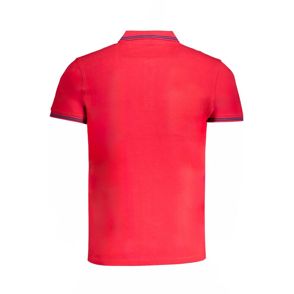 Cavalli Class Red Cotton Polo Shirt-Cavalli Class-M-Urbanheer