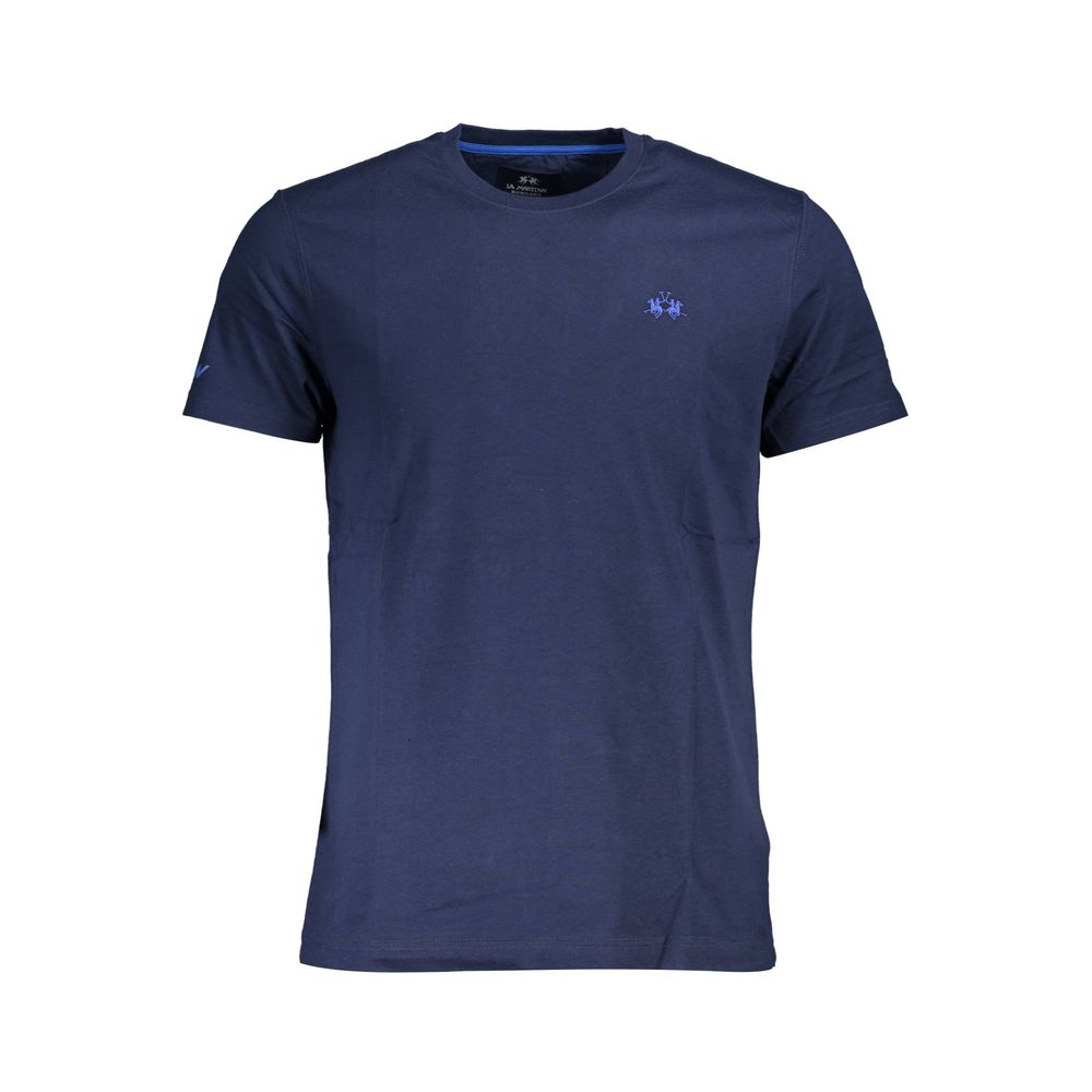 La Martina Blue Cotton Men T-Shirt-La Martina-M-Urbanheer