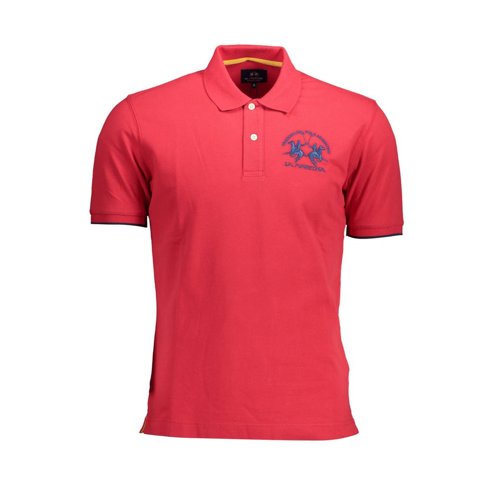La Martina Elegant Pink Polo: Casual Luxury for Men-La Martina-M-Urbanheer