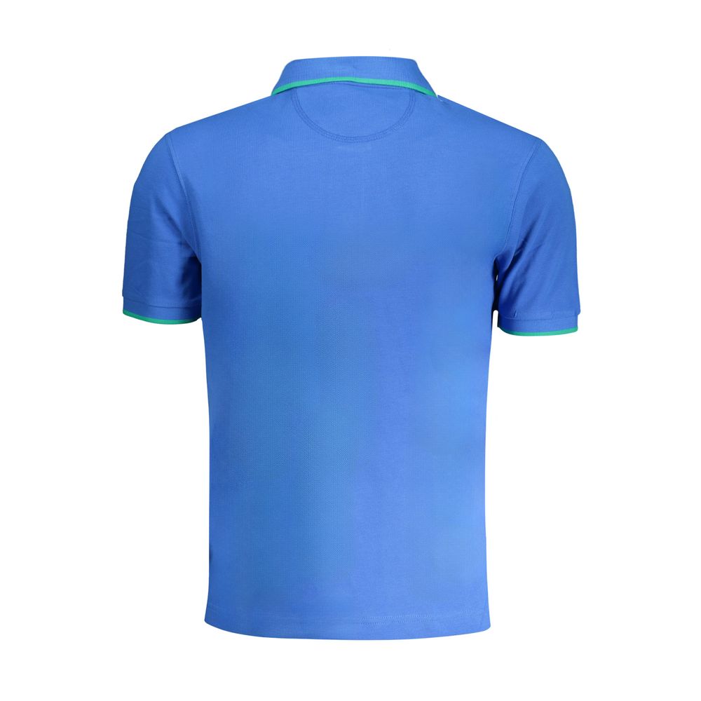 La Martina Blue Cotton Polo Shirt-La Martina-S-Urbanheer