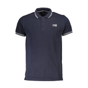Cavalli Class Blue Cotton Polo Shirt-Cavalli Class-M-Urbanheer