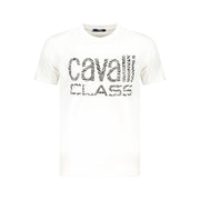 Cavalli Class White Cotton Men T-Shirt-Cavalli Class-M-Urbanheer