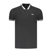 Cavalli Class Black Cotton Men Polo Shirt-Cavalli Class-M-Urbanheer