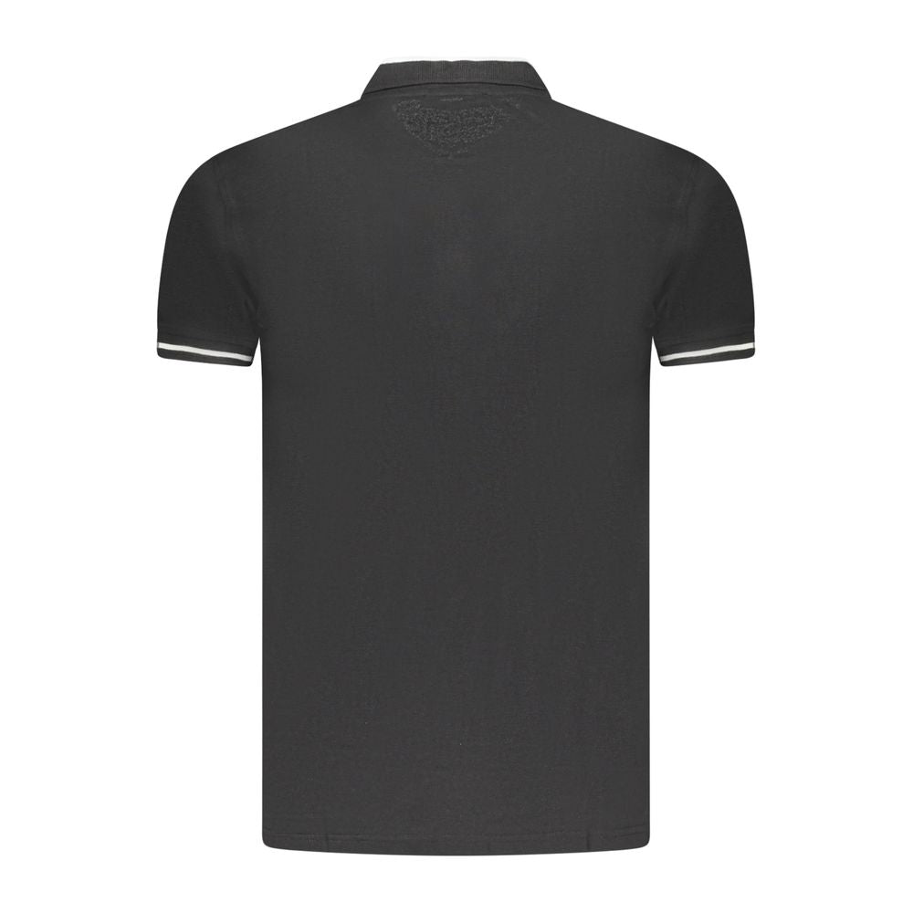 Cavalli Class Black Cotton Men Polo Shirt-Cavalli Class-M-Urbanheer