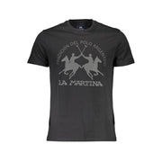 La Martina Black Cotton Men T-Shirt-La Martina-M-Urbanheer