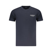 Cavalli Class Blue Cotton Men T-Shirt-Cavalli Class-M-Urbanheer