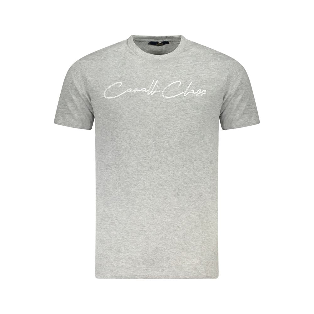 Cavalli Class Gray Cotton Men T-Shirt-Cavalli Class-XL-Urbanheer