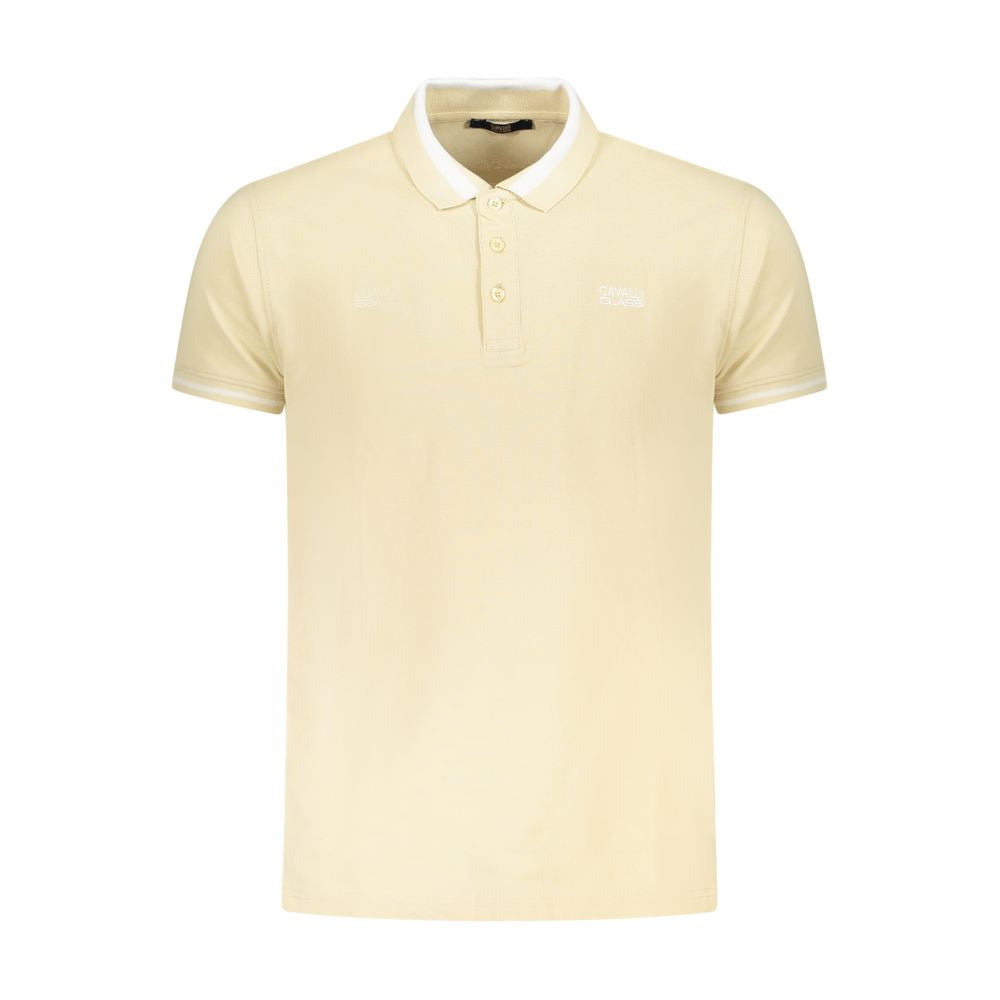 Cavalli Class Beige Cotton Men Polo Shirt-Cavalli Class-M-Urbanheer