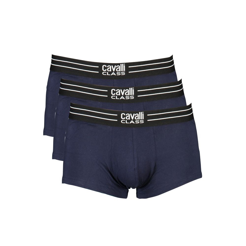 Cavalli Class Blue Cotton Underwear-Cavalli Class-S-Urbanheer