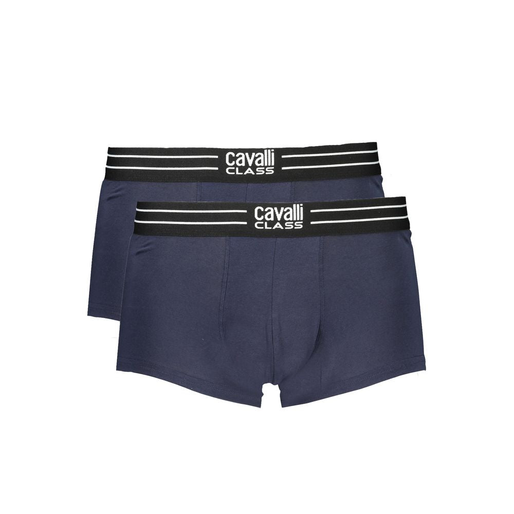 Cavalli Class Blue Cotton Men Boxer-Cavalli Class-S-Urbanheer