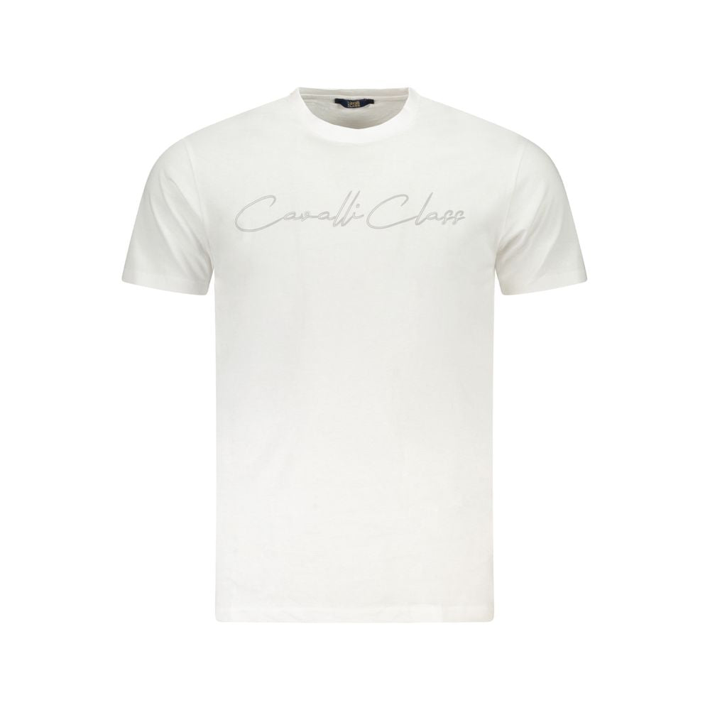Cavalli Class White Cotton Mens TShirt-Cavalli Class-M-Urbanheer