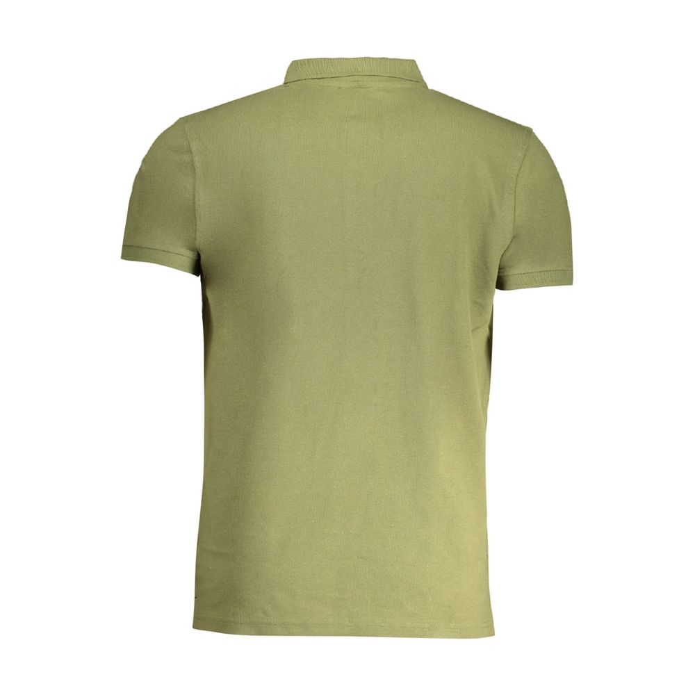 Cavalli Class Green Cotton Polo Shirt-Cavalli Class-M-Urbanheer