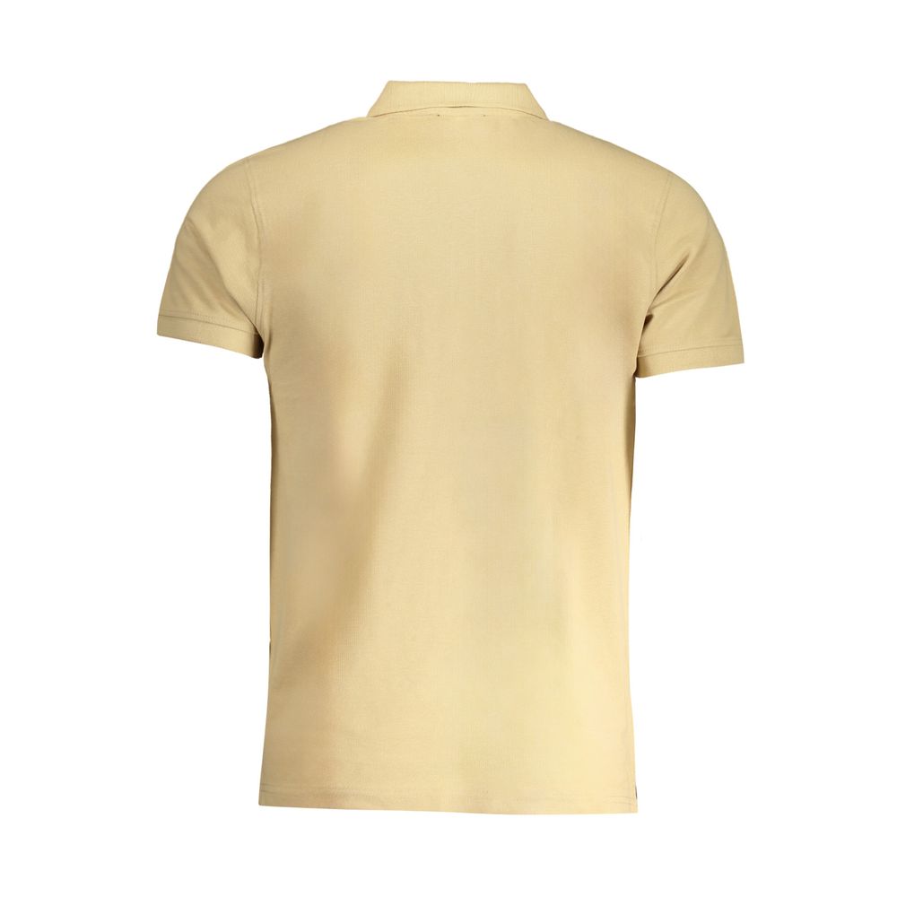 Cavalli Class Beige Cotton Polo Shirt-Cavalli Class-M-Urbanheer