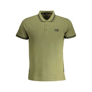 Cavalli Class Green Cotton Polo Shirt-Cavalli Class-L-Urbanheer
