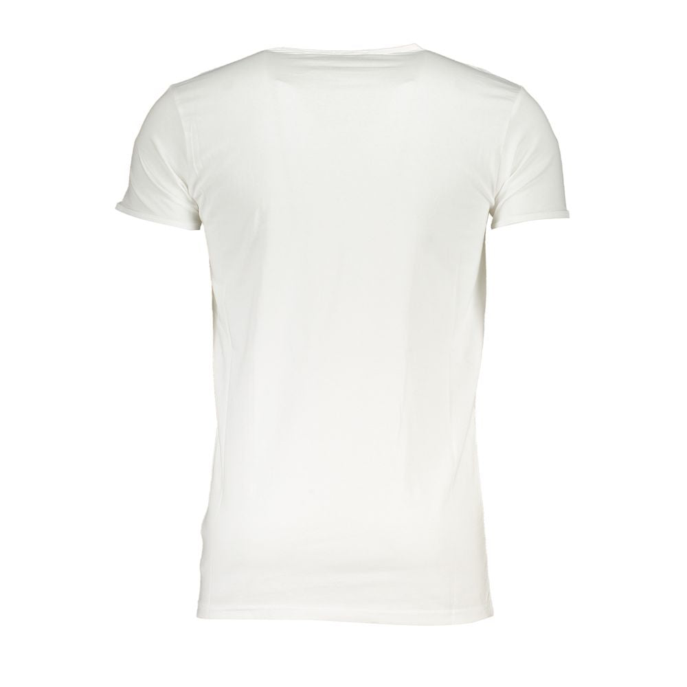 Cavalli Class White Cotton T-Shirt-Cavalli Class-L-Urbanheer