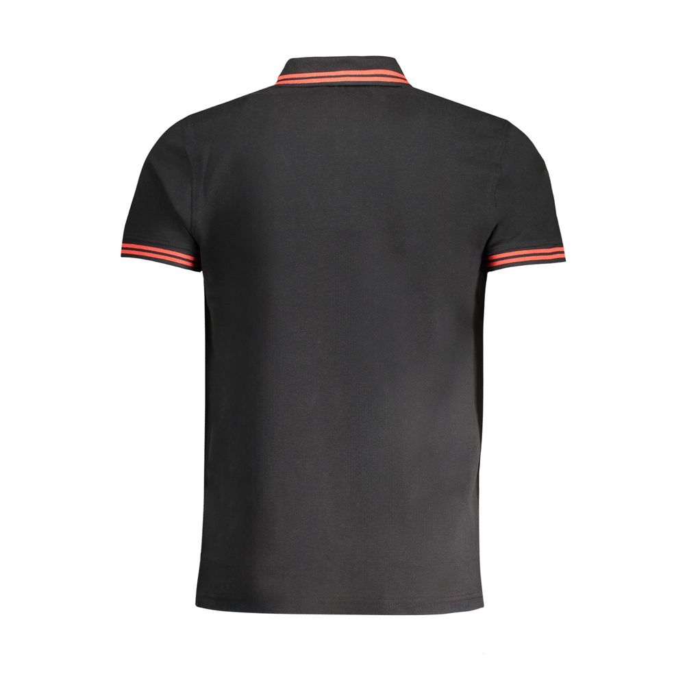 Cavalli Class Black Cotton Polo Shirt-Cavalli Class-L-Urbanheer