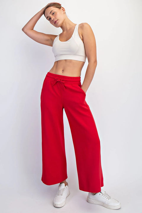 Modal Scuba Cropped Wide Pant