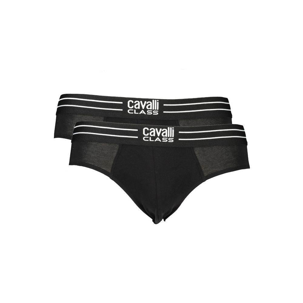 Cavalli Class Black Cotton Men Underwear-Cavalli Class-S-Urbanheer