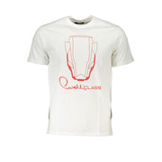 Cavalli Class White Cotton T-Shirt-Cavalli Class-L-Urbanheer