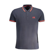 Cavalli Class Blue Cotton Polo Shirt-Cavalli Class-M-Urbanheer