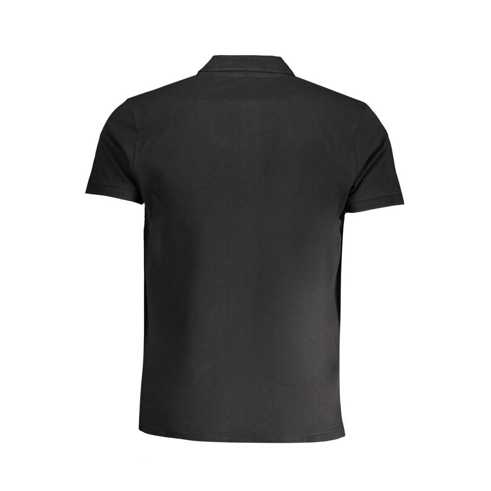 Cavalli Class Black Cotton Polo Shirt-Cavalli Class-L-Urbanheer