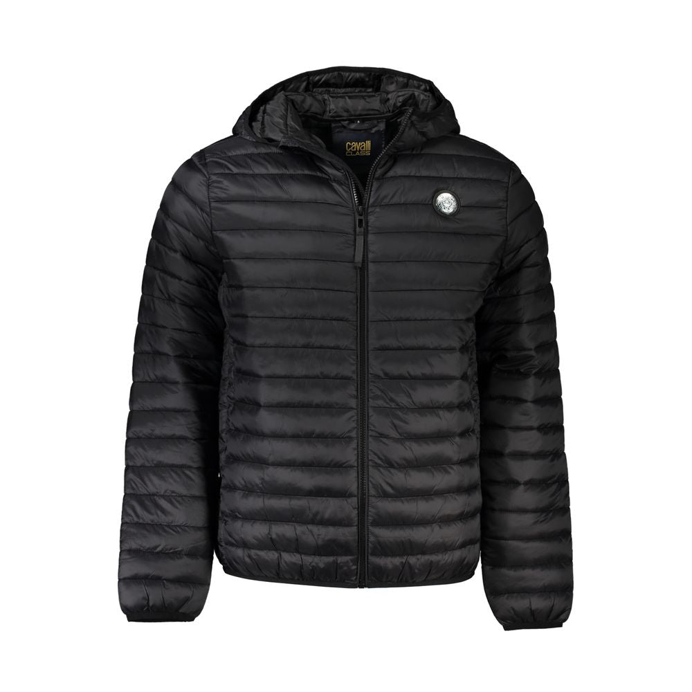Cavalli Class Black Polyamide Men Jacket-Cavalli Class-S-Urbanheer