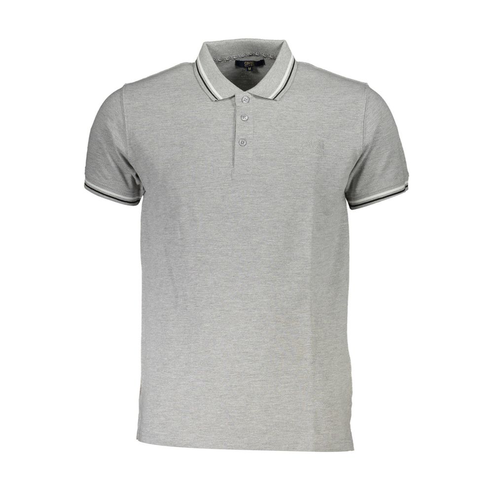 Cavalli Class Brown Cotton Men Polo Shirt-Cavalli Class-M-Urbanheer