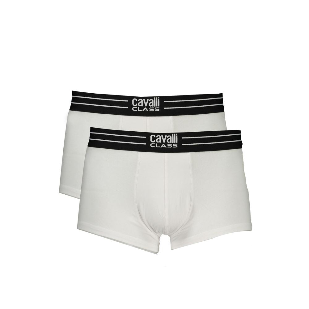 Cavalli Class White Cotton Men Boxer-Cavalli Class-S-Urbanheer