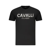 Cavalli Class Black Cotton Men T-Shirt-Cavalli Class-M-Urbanheer