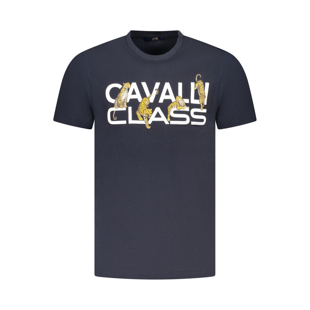 Cavalli Class Blue Cotton Men T-Shirt-Cavalli Class-XL-Urbanheer
