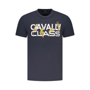 Cavalli Class Blue Cotton Men T-Shirt-Cavalli Class-XL-Urbanheer