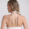 Flower Embellished Cut-Out Halter Dress White/White Flower-Dress-Avec Les Filles-4-Urbanheer