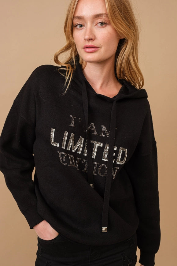 I Am Limited Edition Soft Hoodie Sweater Black-Sweater-Blue B-BLACK-S-Urbanheer