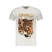 Cavalli Class White Cotton Men T-Shirt-Cavalli Class-M-Urbanheer