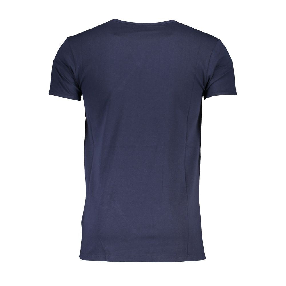 Cavalli Class Blue Cotton T-Shirt-Cavalli Class-S-Urbanheer