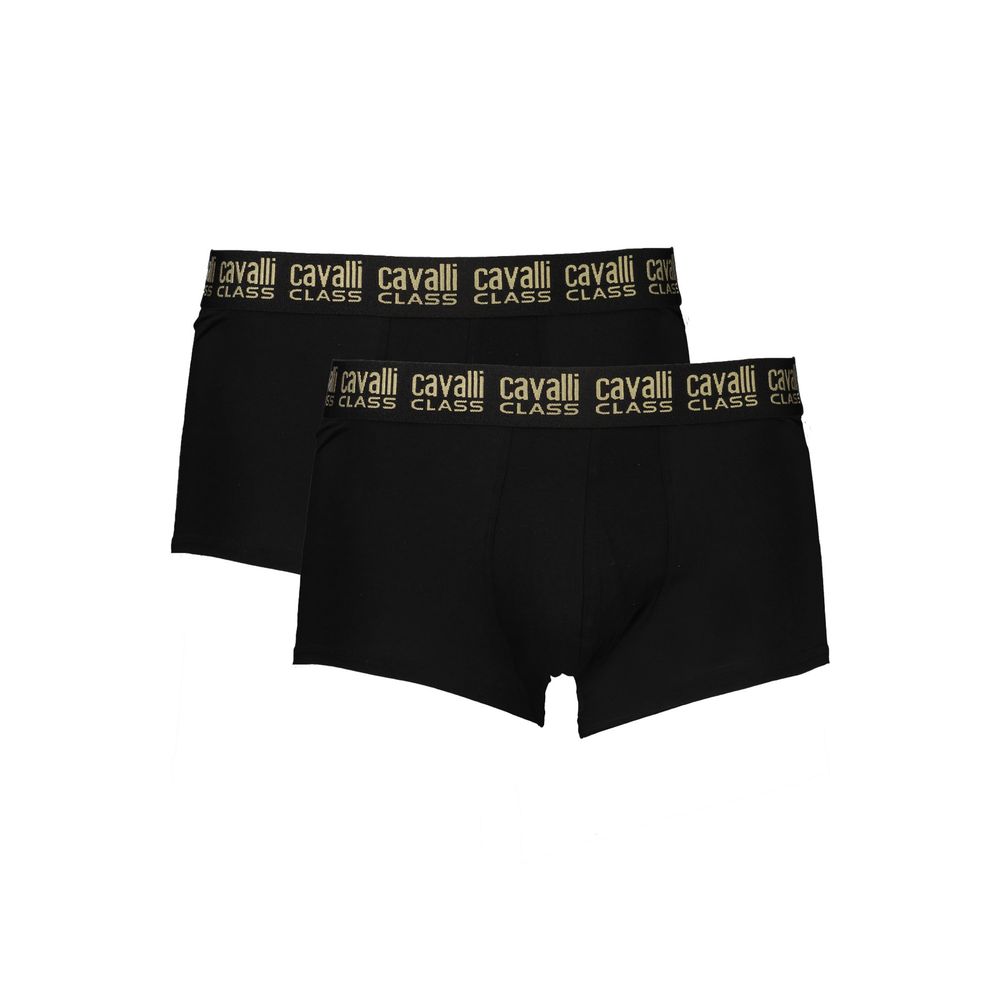 Cavalli Class Black Cotton Men Boxer-Cavalli Class-S-Urbanheer