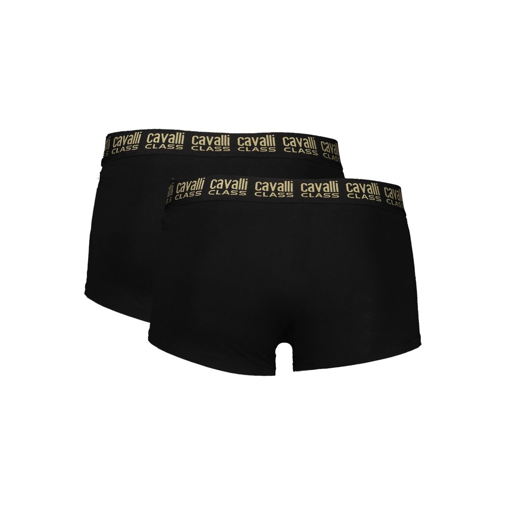 Cavalli Class Black Cotton Men Boxer-Cavalli Class-S-Urbanheer