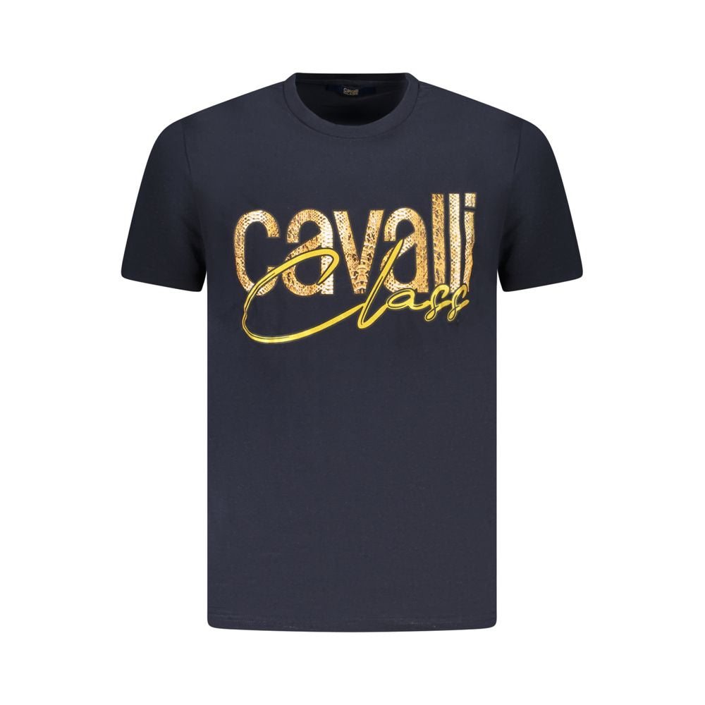 Cavalli Class Blue Cotton Men T-Shirt-Cavalli Class-M-Urbanheer